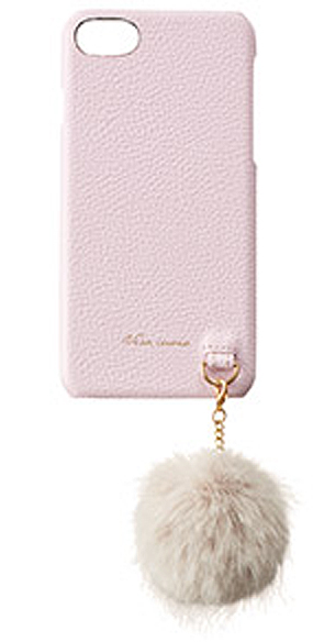 iPhone7用 ファーストラップ付き本革カバー / pink