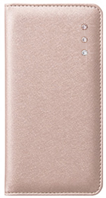 iPhone 6s Plus用ポイントデコレーションブックタイプケース / ピンク